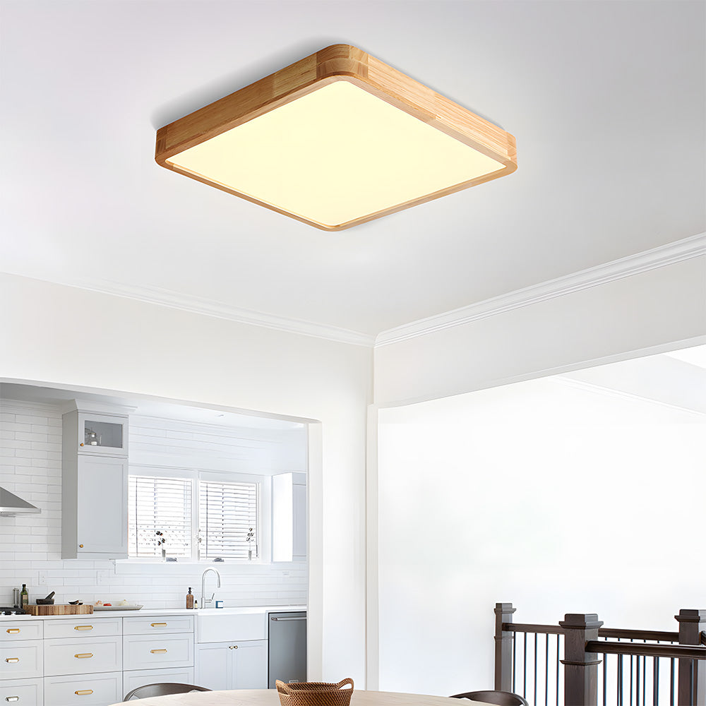 Lámpara de Techo LED de Madera Elegante y Eficiente - Diseño Moderno para Interiores, Varios Tamaños disponibles 21