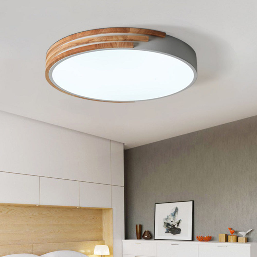 Lámpara de Techo LED de Madera Simple para Dormitorio – Iluminación Eficiente y Estilo Minimalista 3