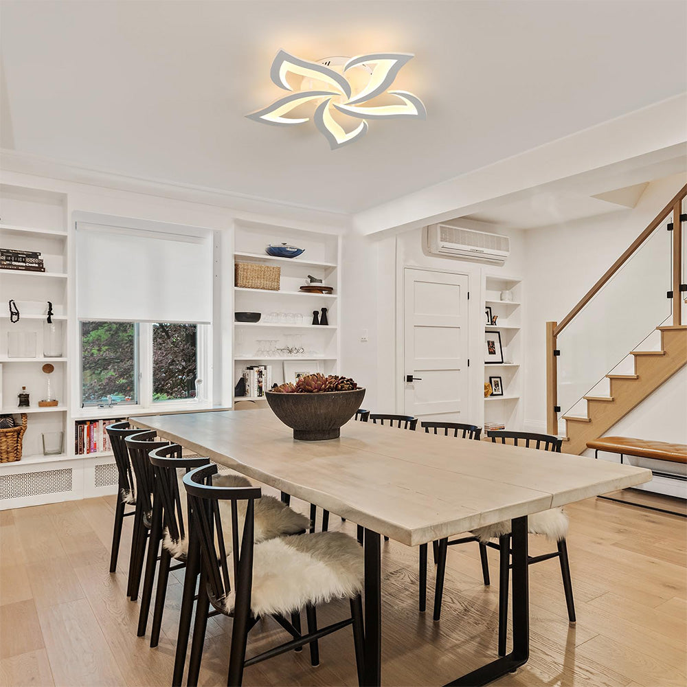 Lámpara de Techo LED en Forma de Flor de Hierro para Salón – Diseño Moderno y Eficiente 12