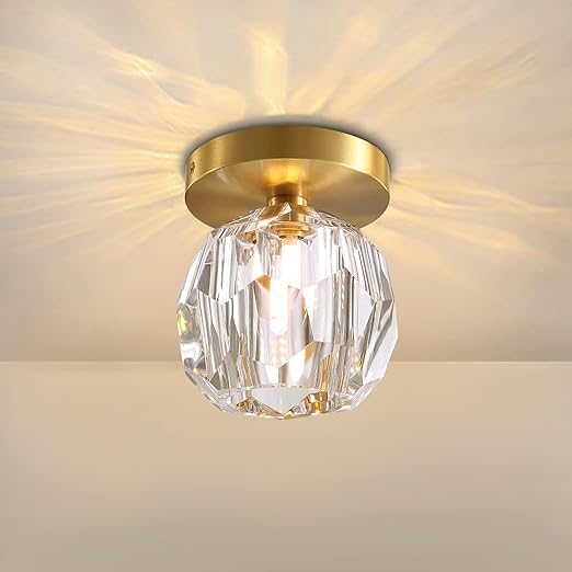 Lámpara de Techo Minimalista de Metal y Cristal de Lujo Nórdico 0