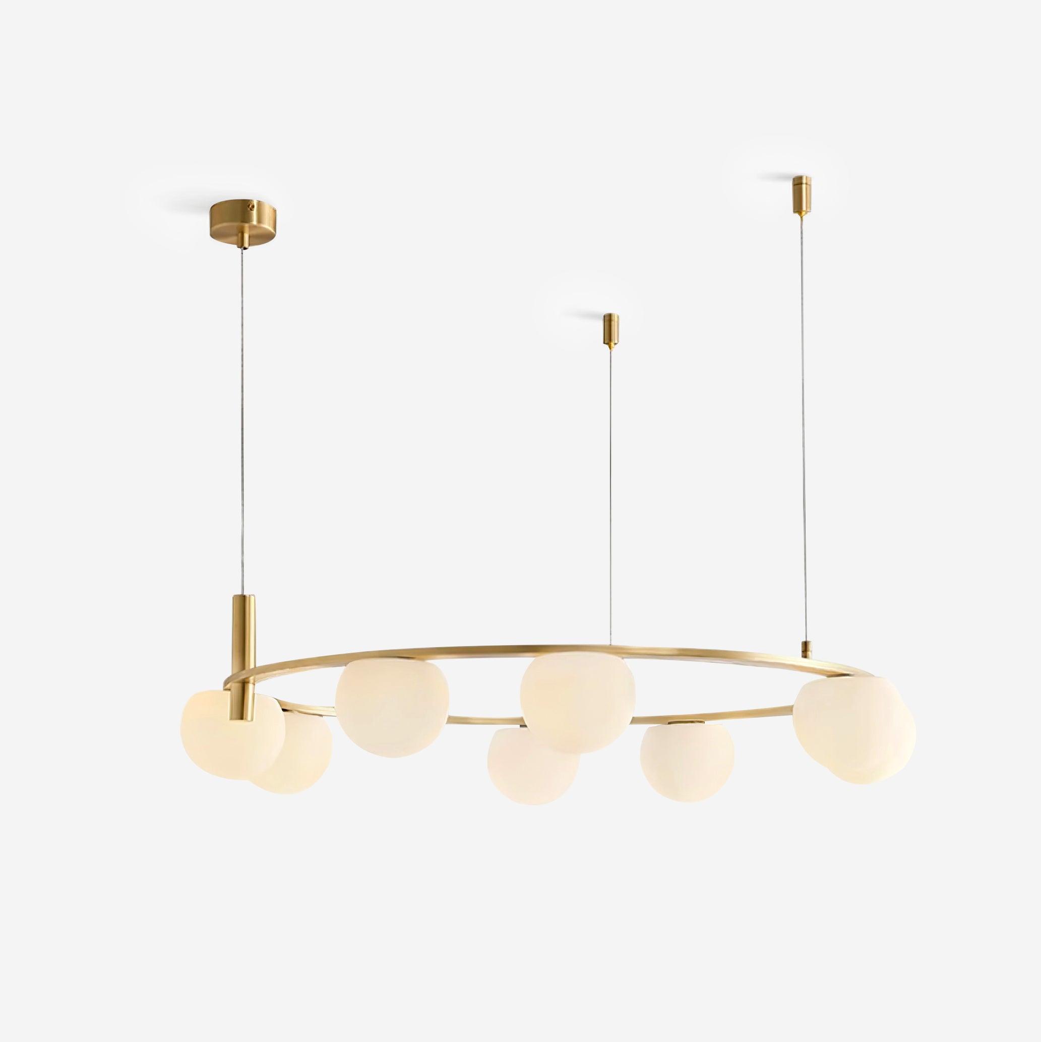 Lámpara de Techo Moderna Ceto con Pantallas de Vidrio Blanco y Estructura Metálica – Diseño Retro Elegante para Iluminación Interior 1