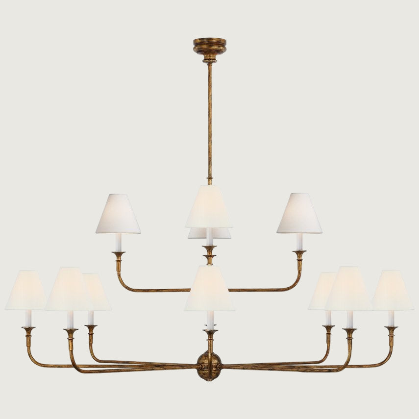 Lámpara de Techo Moderna Luella de Metal y Tela, Varios Tamaños, Compatible con Bombillas LED, Diseño Elegante para Interiores 15