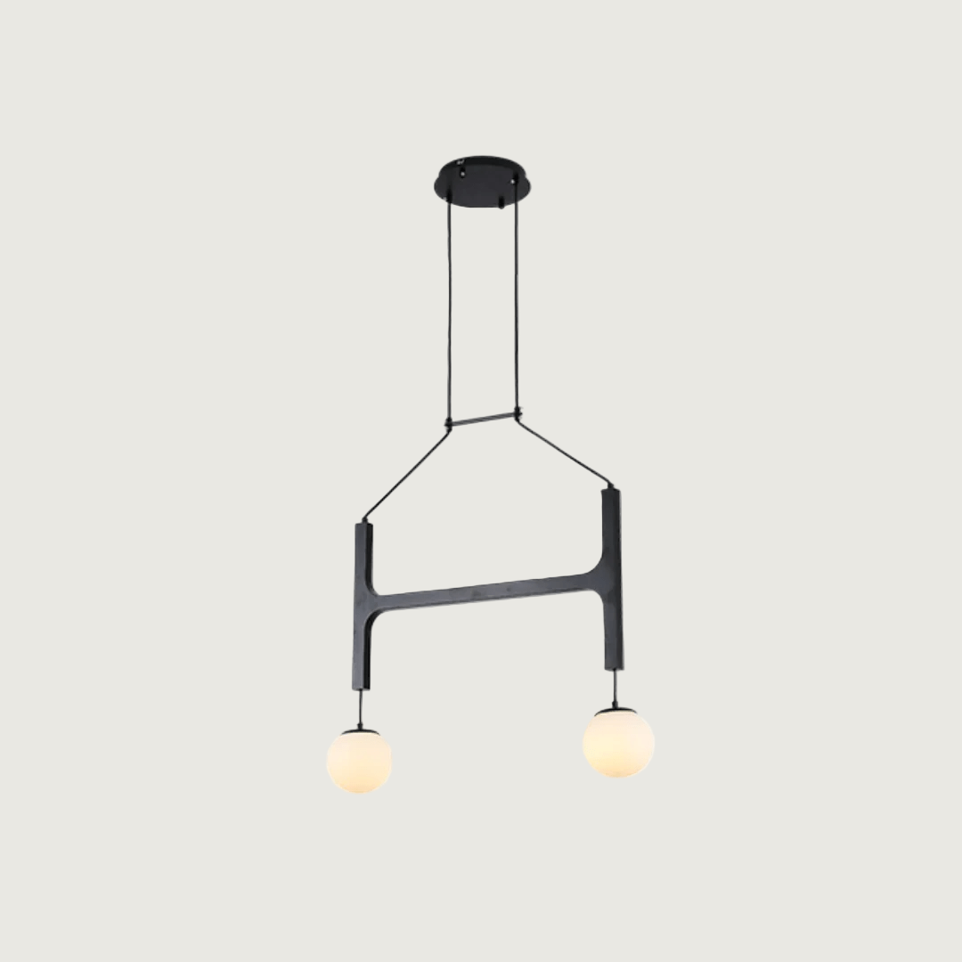Lámpara de Techo Moderna Lunna Orb de Madera y Vidrio con 6 Esferas de Luz, Ideal para Iluminación Interior 13