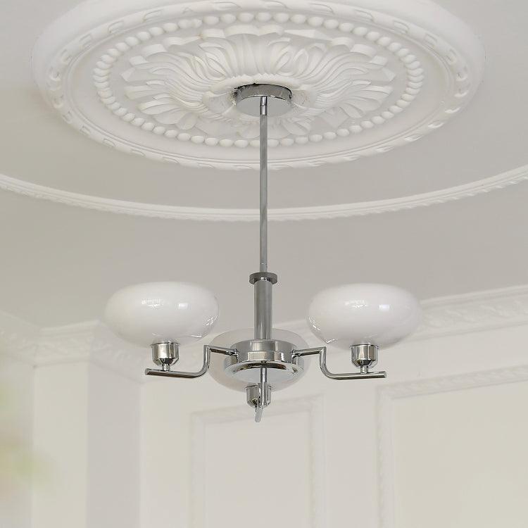 Lámpara de Techo Moderna Puja con Esferas de Vidrio – 3 y 5 Cabezas, Compatible con Bombillas LED y Edison 0