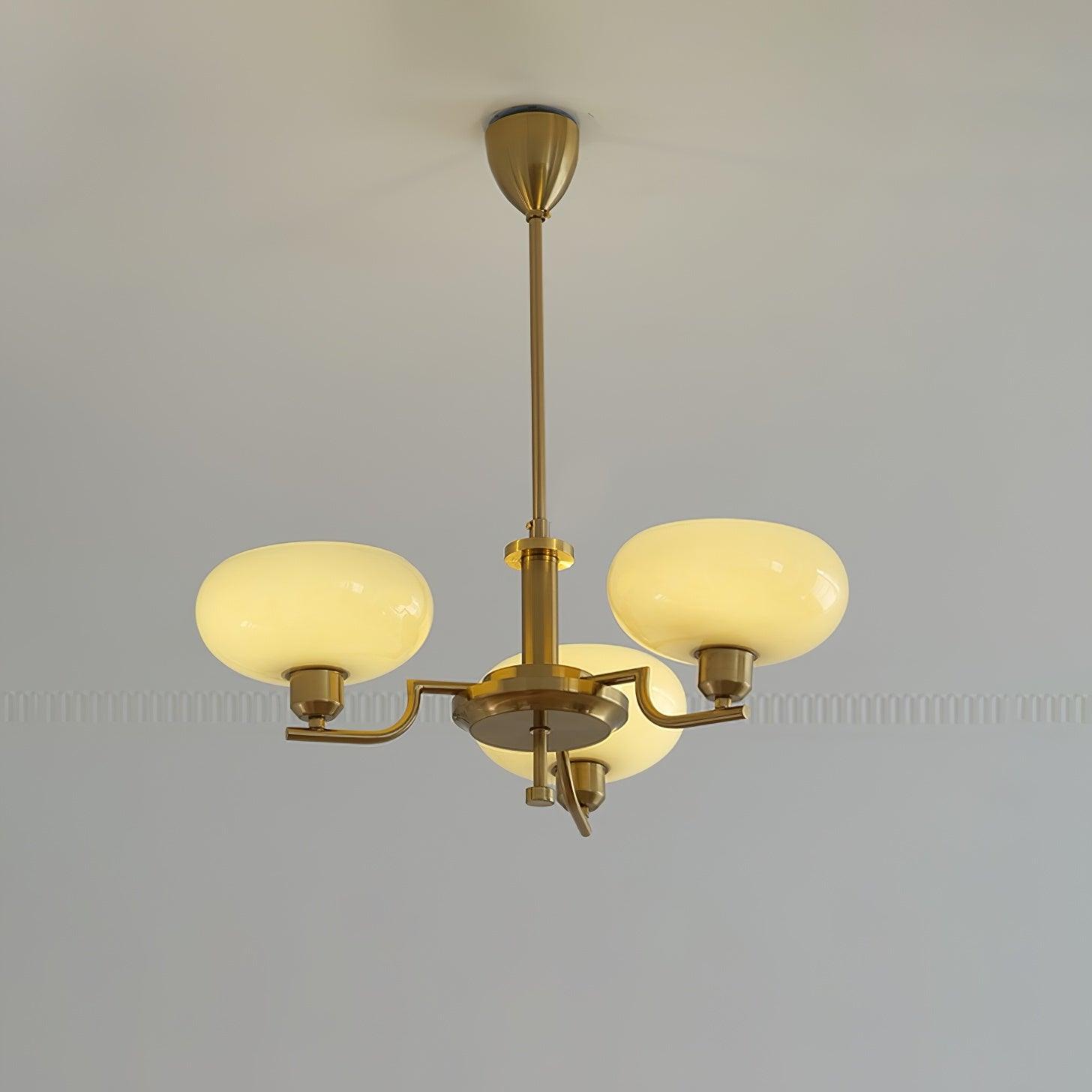 Lámpara de Techo Moderna Puja con Esferas de Vidrio – 3 y 5 Cabezas, Compatible con Bombillas LED y Edison 13
