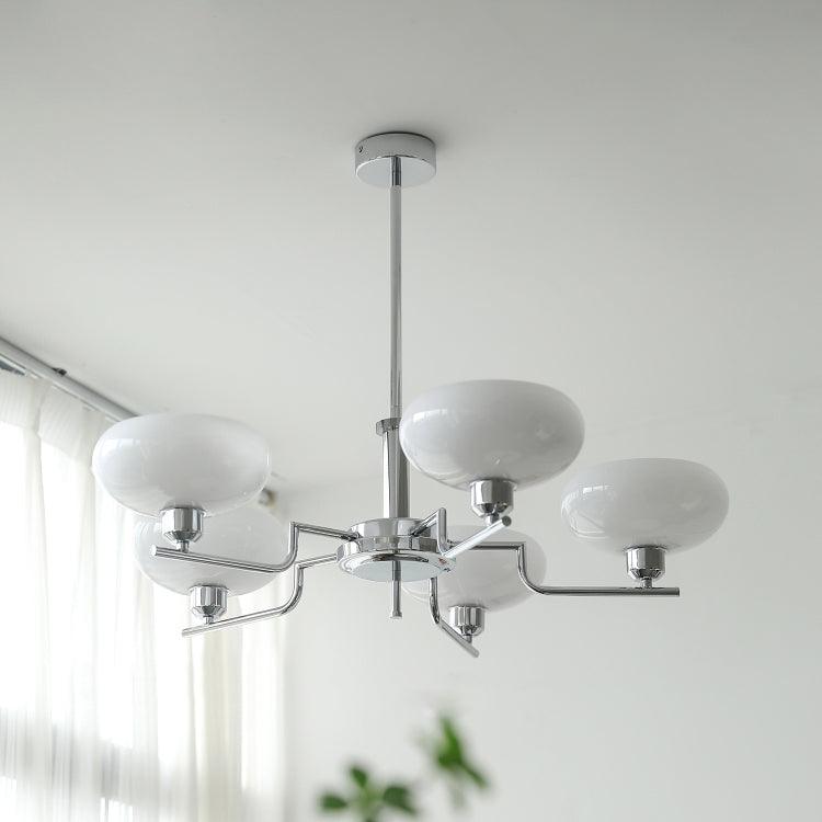 Lámpara de Techo Moderna Puja con Esferas de Vidrio – 3 y 5 Cabezas, Compatible con Bombillas LED y Edison 14