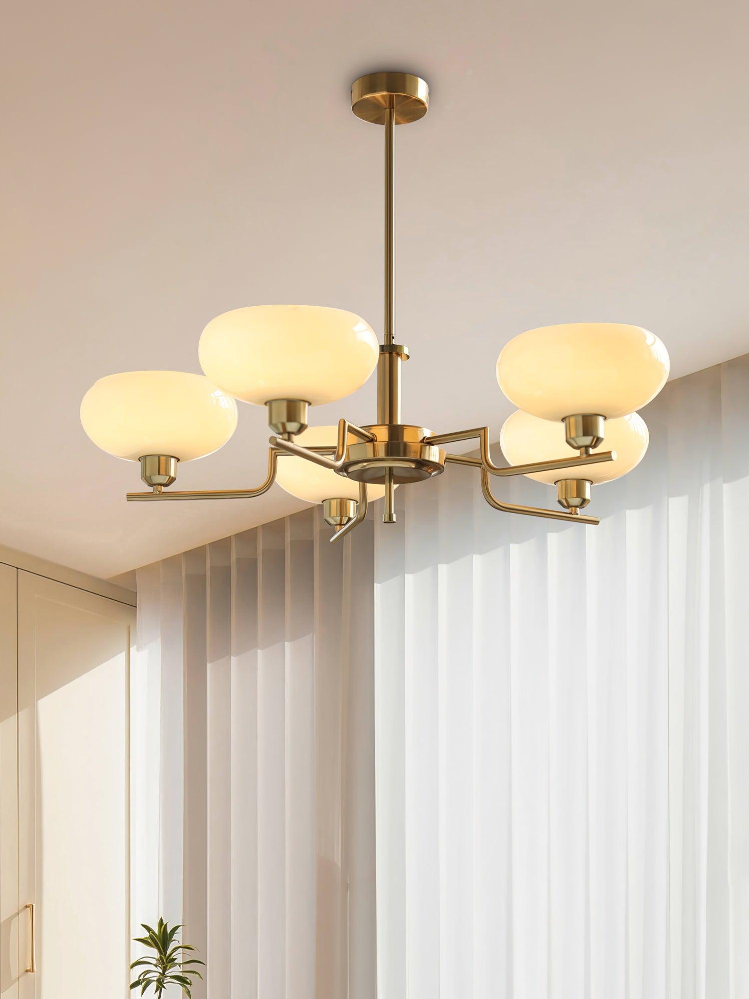Lámpara de Techo Moderna Puja con Esferas de Vidrio – 3 y 5 Cabezas, Compatible con Bombillas LED y Edison 2