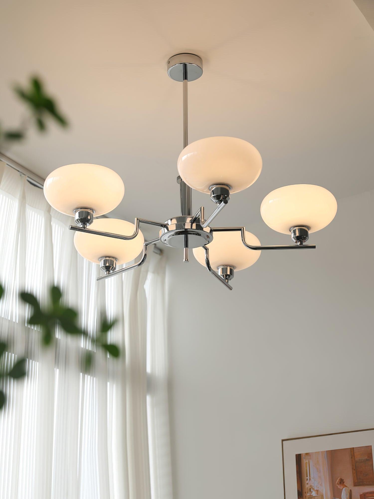 Lámpara de Techo Moderna Puja con Esferas de Vidrio – 3 y 5 Cabezas, Compatible con Bombillas LED y Edison 6