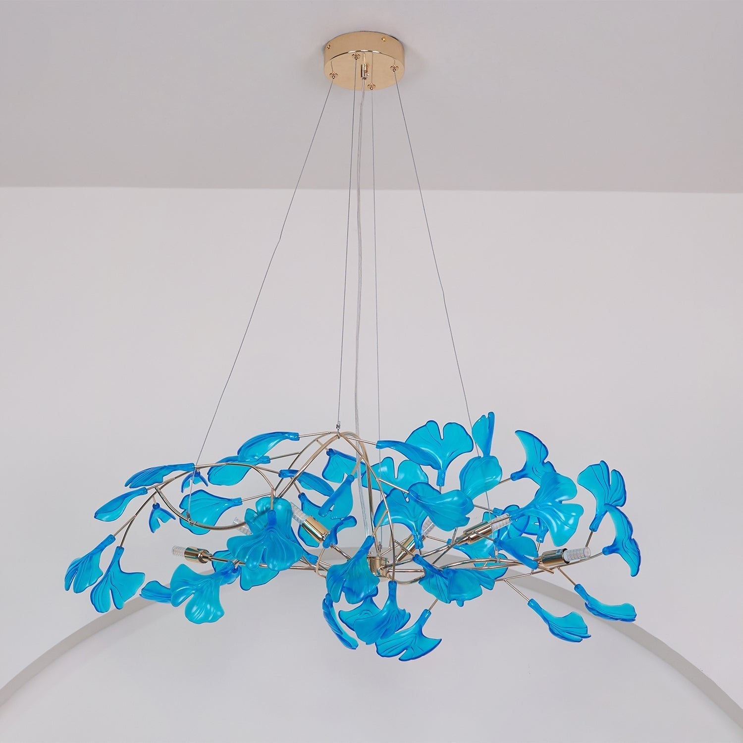 Lámpara de Techo Moderna de Acrílico en Forma de Hoja de Ginkgo con Opciones de Iluminación LED y Acabados en Oro y Cromo 0