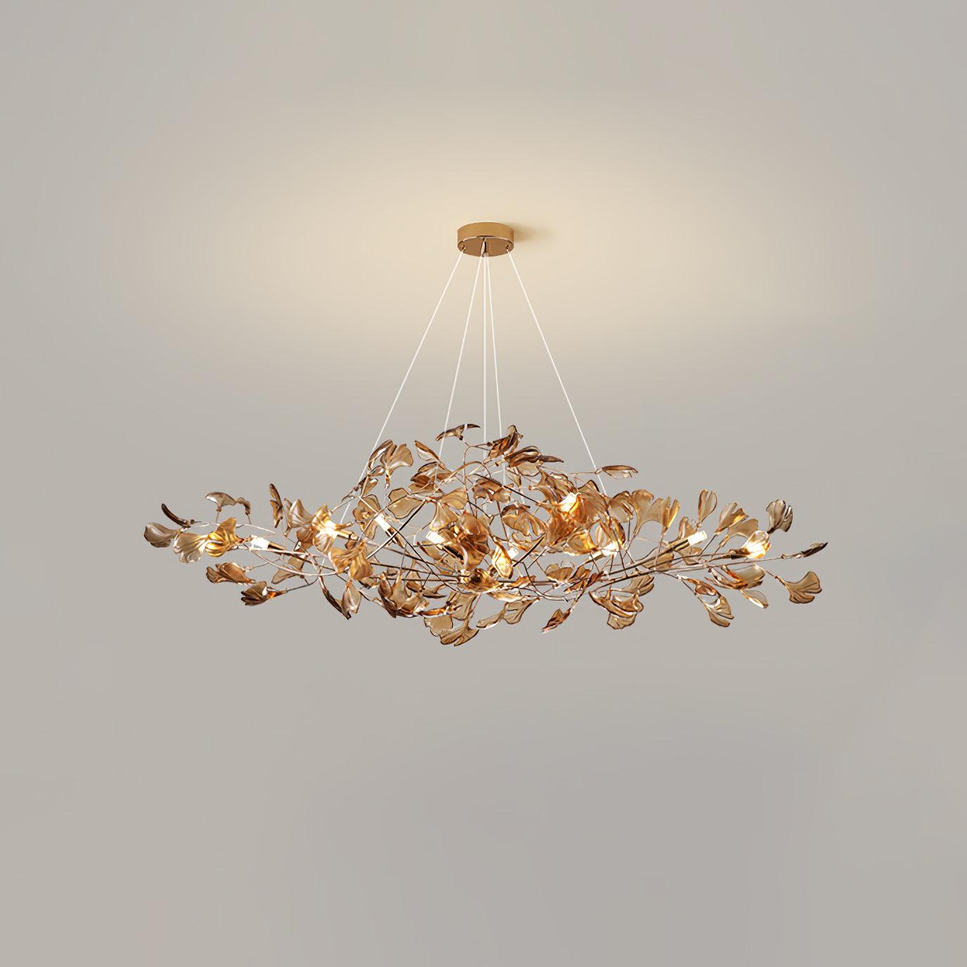 Lámpara de Techo Moderna de Acrílico en Forma de Hoja de Ginkgo con Opciones de Iluminación LED y Acabados en Oro y Cromo 12