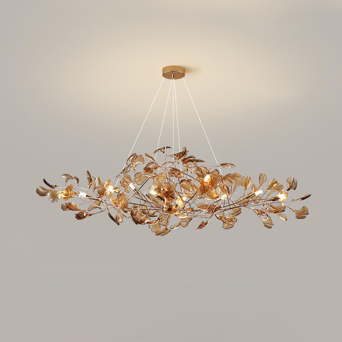 Lámpara de Techo Moderna de Acrílico en Forma de Hoja de Ginkgo con Opciones de Iluminación LED y Acabados en Oro y Cromo 15