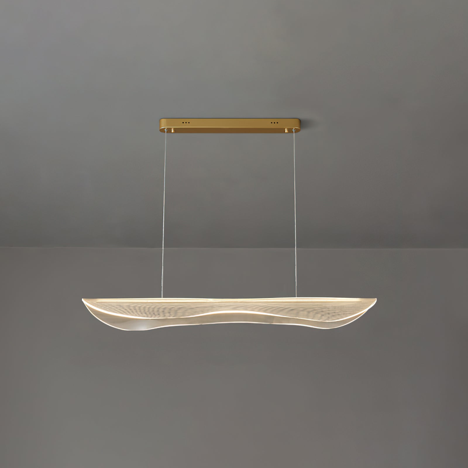 Lámpara de Techo Moderna de Acrílico y Aluminio para Comedor - Diseño Elegante y Versátil, 100-150cm, Luz Cálida, Neutra y Fría 0