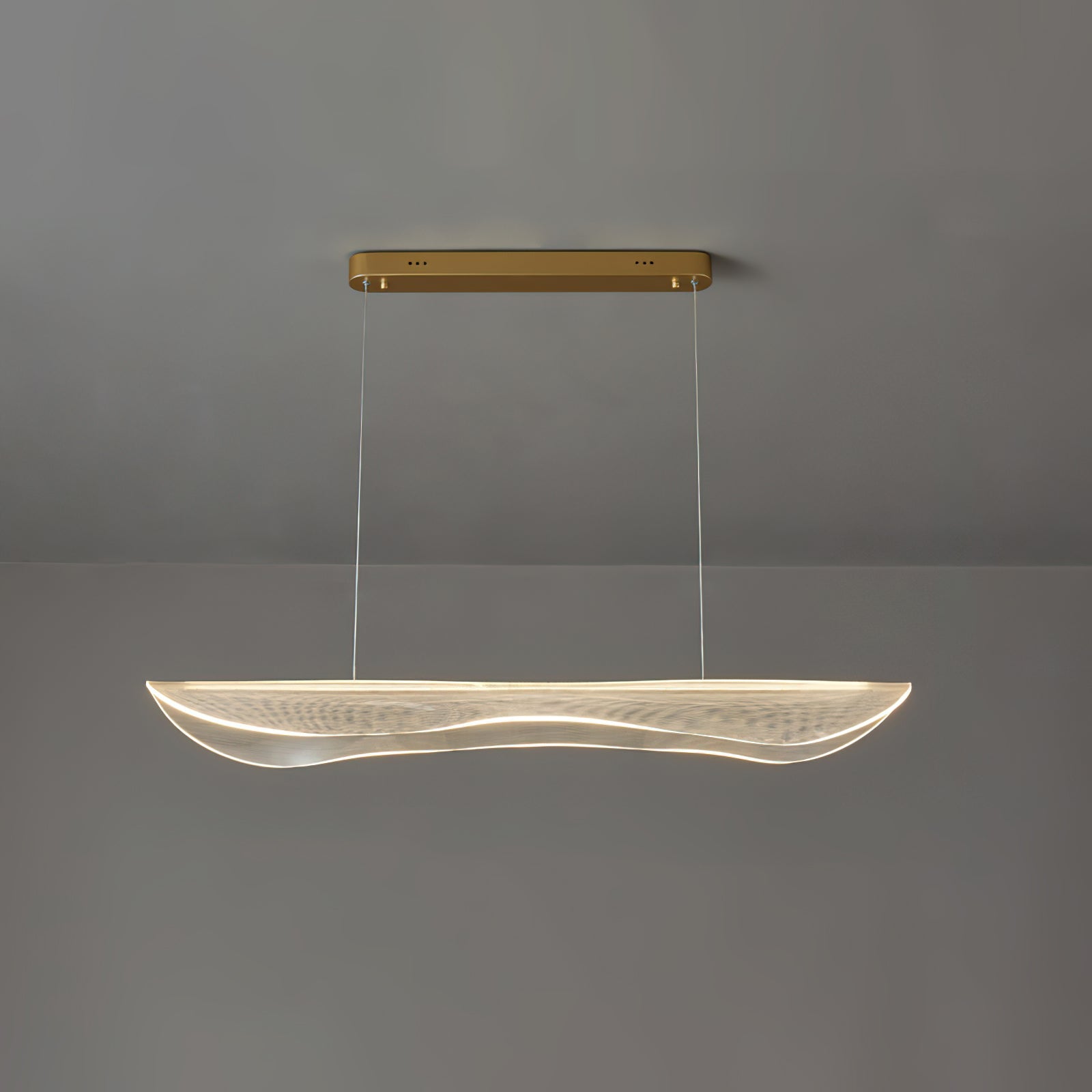 Lámpara de Techo Moderna de Acrílico y Aluminio para Comedor - Diseño Elegante y Versátil, 100-150cm, Luz Cálida, Neutra y Fría 10