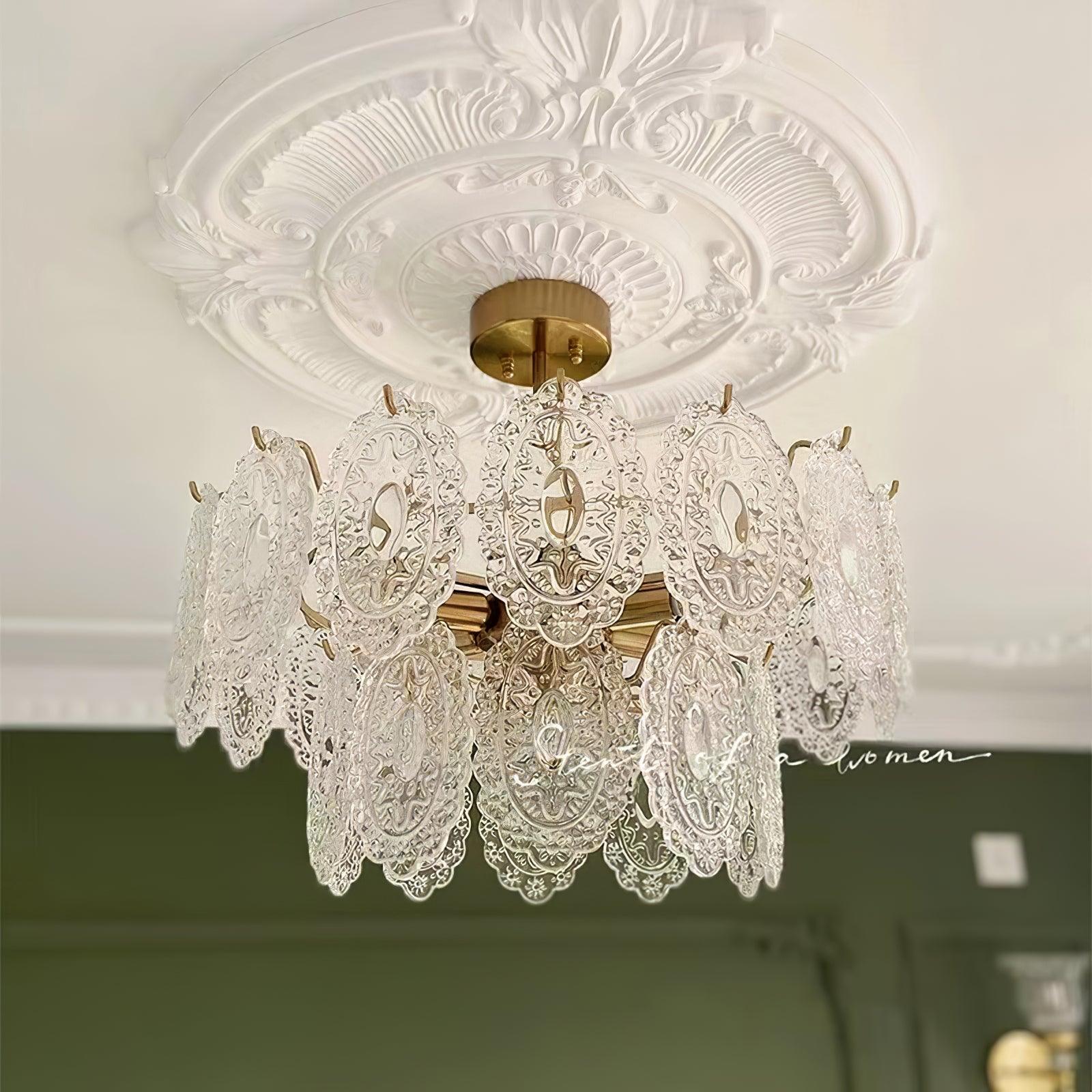 Lámpara de Techo Moderna de Cristal en Forma de Onda con Acabado en Oro – Varios Tamaños y Compatible con LED 6