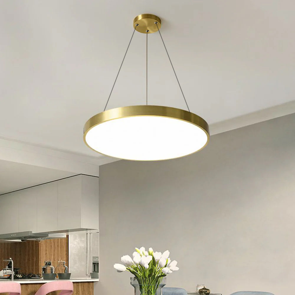 Lámpara de Techo Moderna de Metal Dorado para Dormitorio y Cocina – Iluminación Eficiente y Estilo Nórdico 1