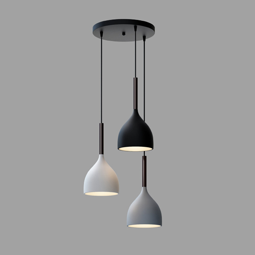 Lámpara de Techo Moderna de Metal Triple con Diseño Elegante 8