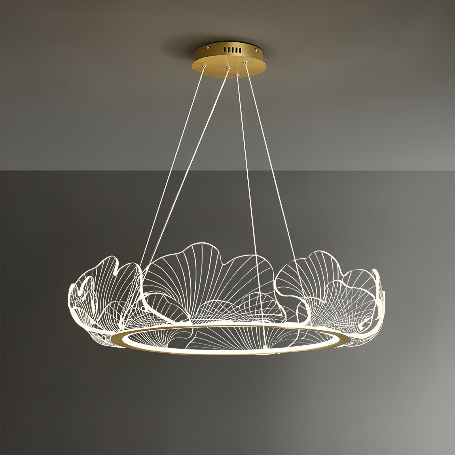 Lámpara de Techo Moderna en Forma de Hoja Dorada, Plafón LED para Oficina y Sala de Estar - Tres Tamaños Disponibles 11