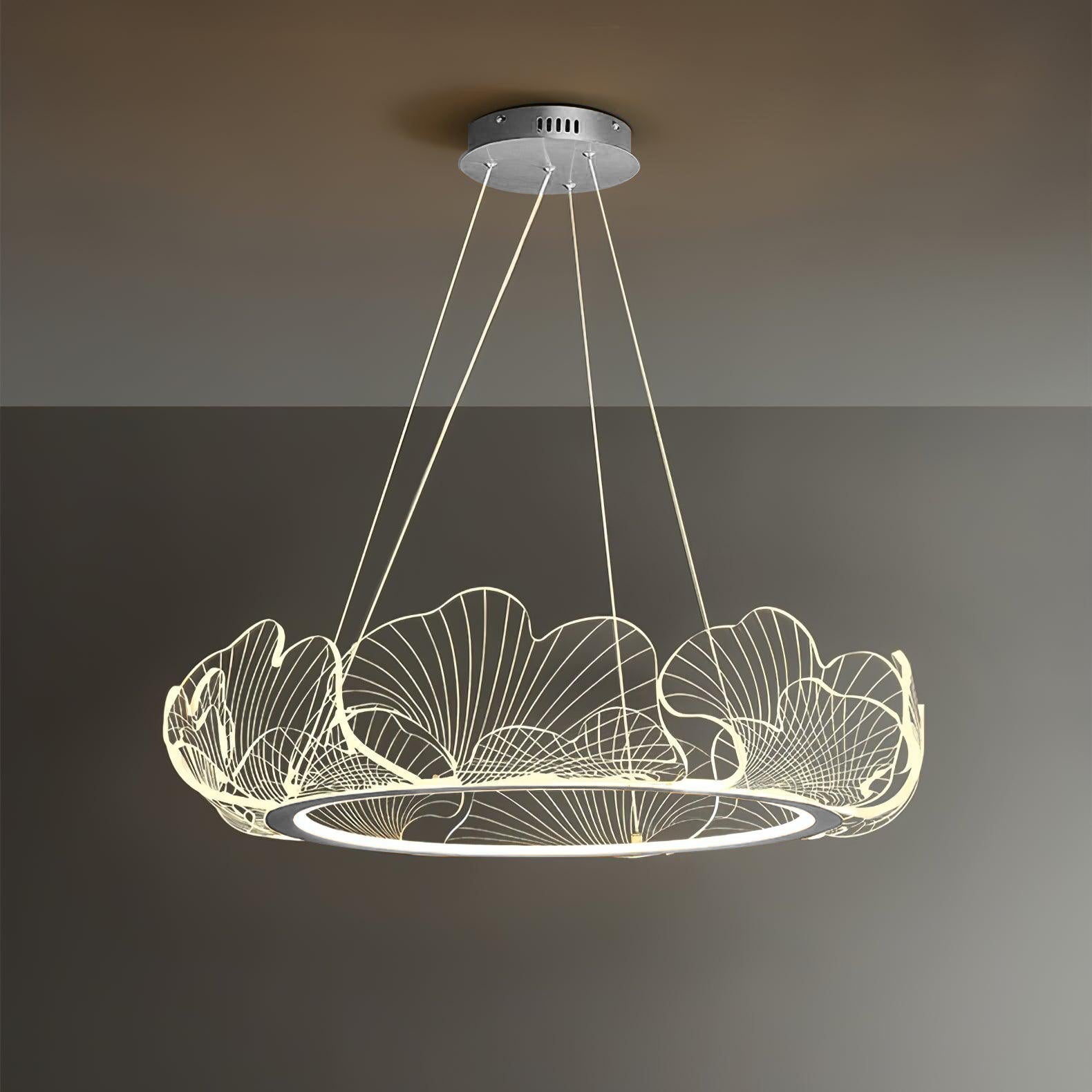 Lámpara de Techo Moderna en Forma de Hoja Dorada, Plafón LED para Oficina y Sala de Estar - Tres Tamaños Disponibles 14