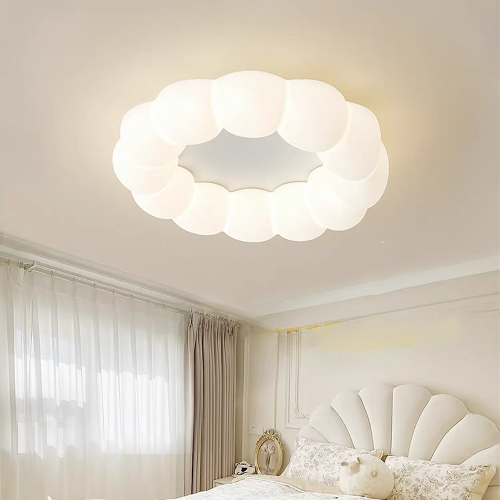 Lámpara de Techo Nube Creativa en Blanco – Diseño Moderno y Juguetón para Hogar 1