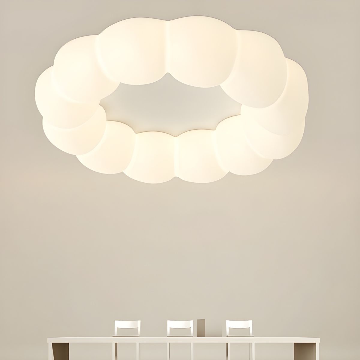 Lámpara de Techo Nube Creativa en Blanco – Diseño Moderno y Juguetón para Hogar 2