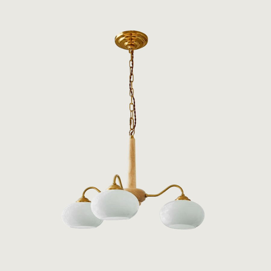 Lámpara de Techo Persimón Moderna de Cristal y Latón con 3, 4 o 6 Luces, Ideal para Decoración Elegante y Romántica 0