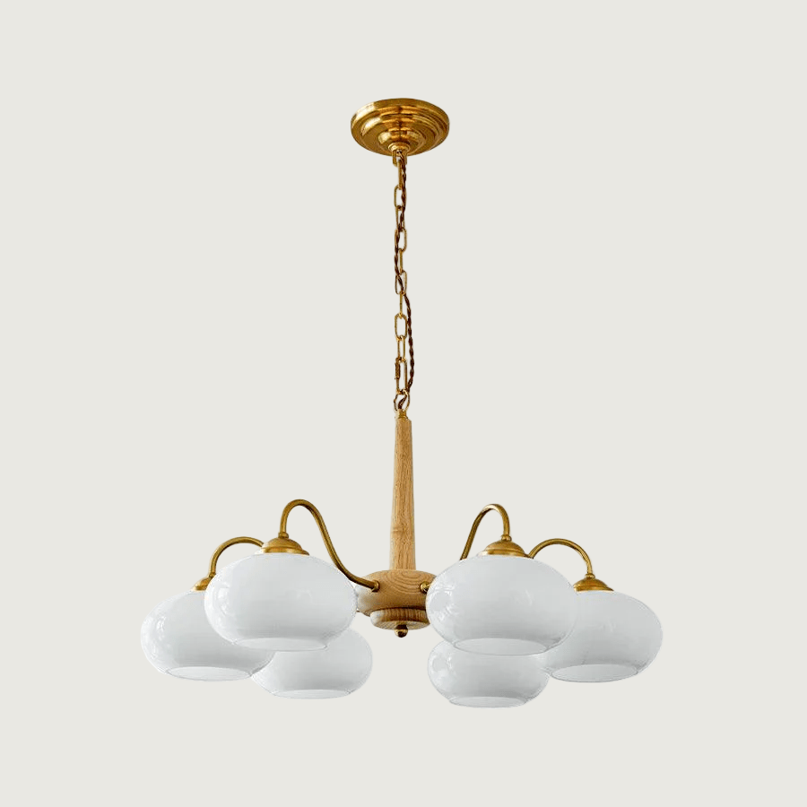 Lámpara de Techo Persimón Moderna de Cristal y Latón con 3, 4 o 6 Luces, Ideal para Decoración Elegante y Romántica 12