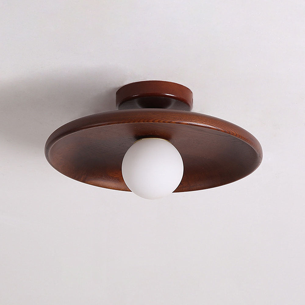 Lámpara de Techo Redonda Minimalista de Madera Nórdica para Comedor y Pasillo - Diseño Elegante y Moderno 2