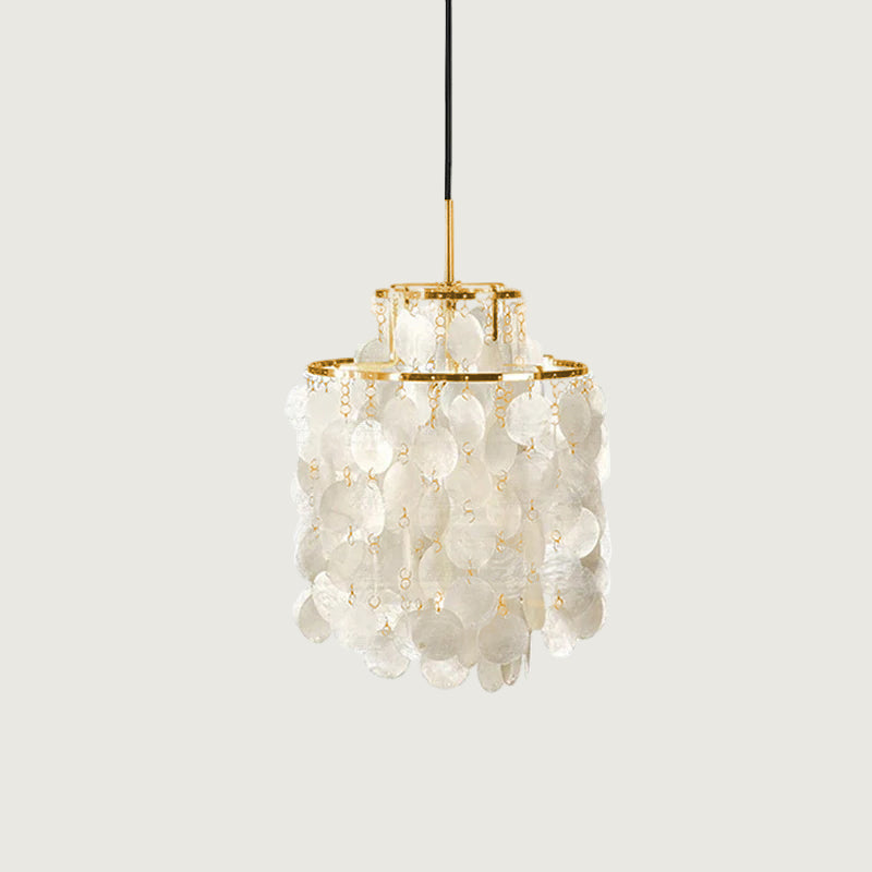 Lámpara de Techo Redonda de Conchas en Cromo, Lámpara LED Moderna Ajustable, Varios Tamaños para Iluminación Elegante 19