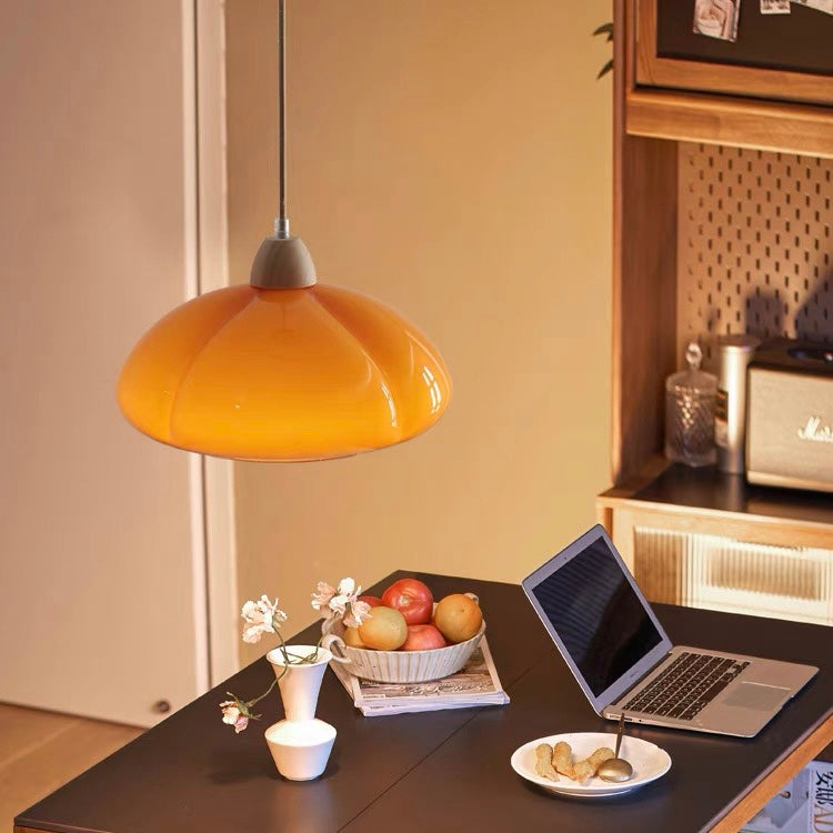Lámpara de Techo Retro de Vidrio para Isla de Cocina – Diseño Vintage Elegante 0