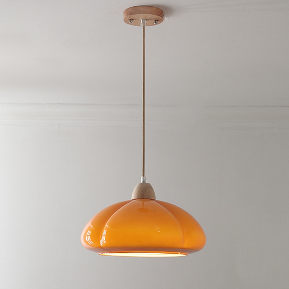 Lámpara de Techo Retro de Vidrio para Isla de Cocina – Diseño Vintage Elegante 5