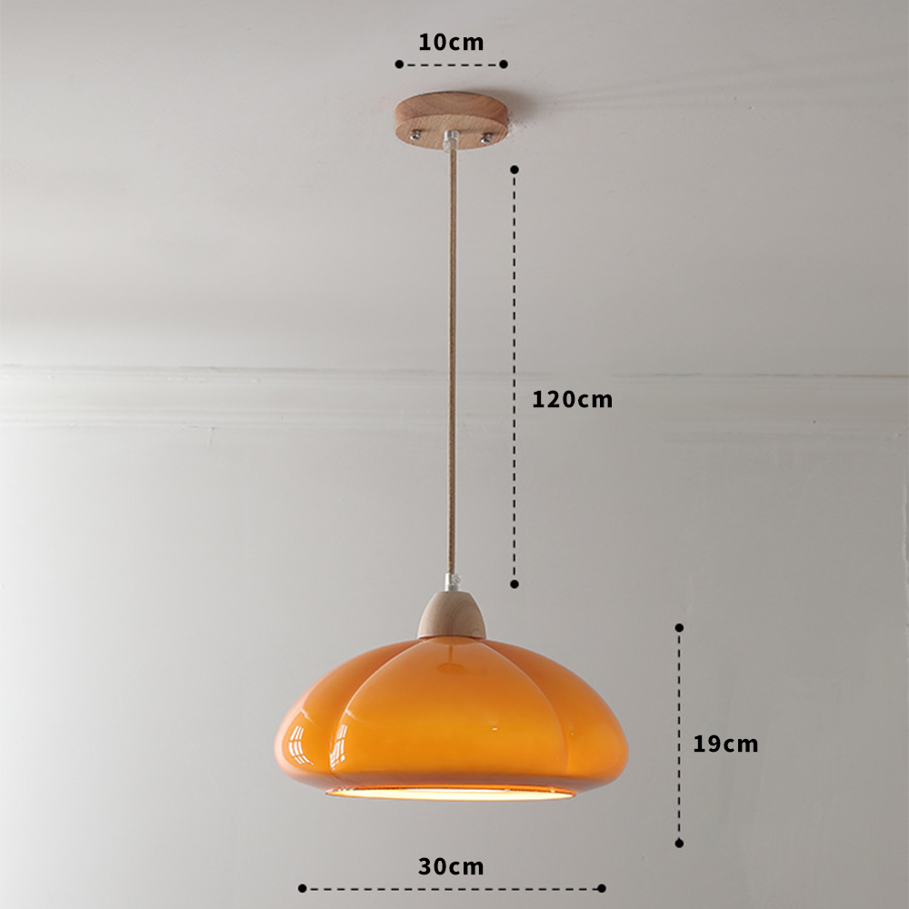 Lámpara de Techo Retro de Vidrio para Isla de Cocina – Diseño Vintage Elegante 7
