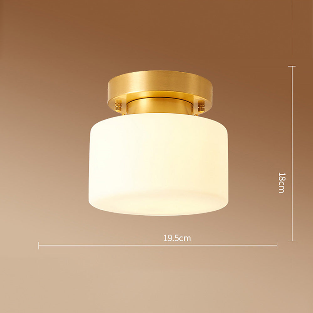 Lámpara de Techo Semi-Flush Minimalista en Latón y Blanco – Diseño Elegante y Moderno 3