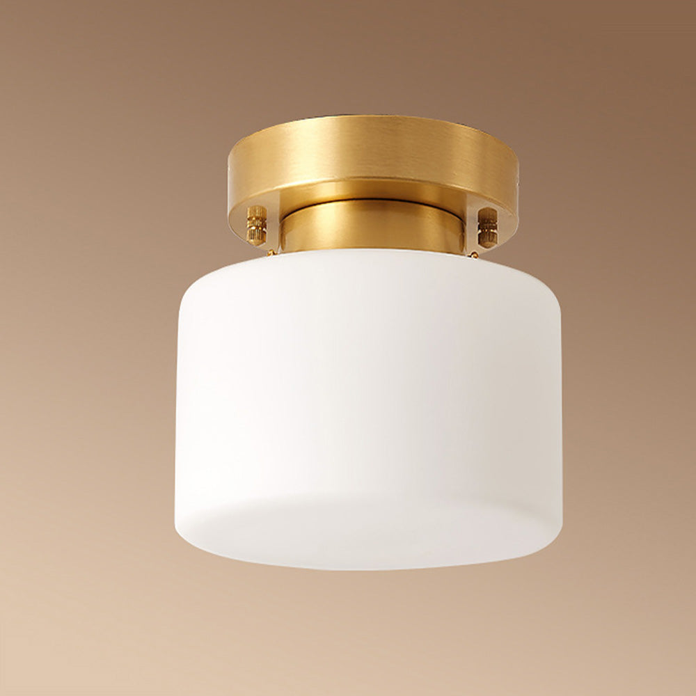 Lámpara de Techo Semi-Flush Minimalista en Latón y Blanco – Diseño Elegante y Moderno 6