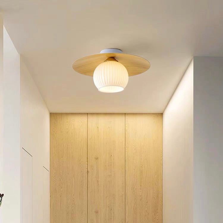 Lámpara de Techo Semi-Flush Moderna de Hierro y Vidrio para Comedor y Sala de Estar 6