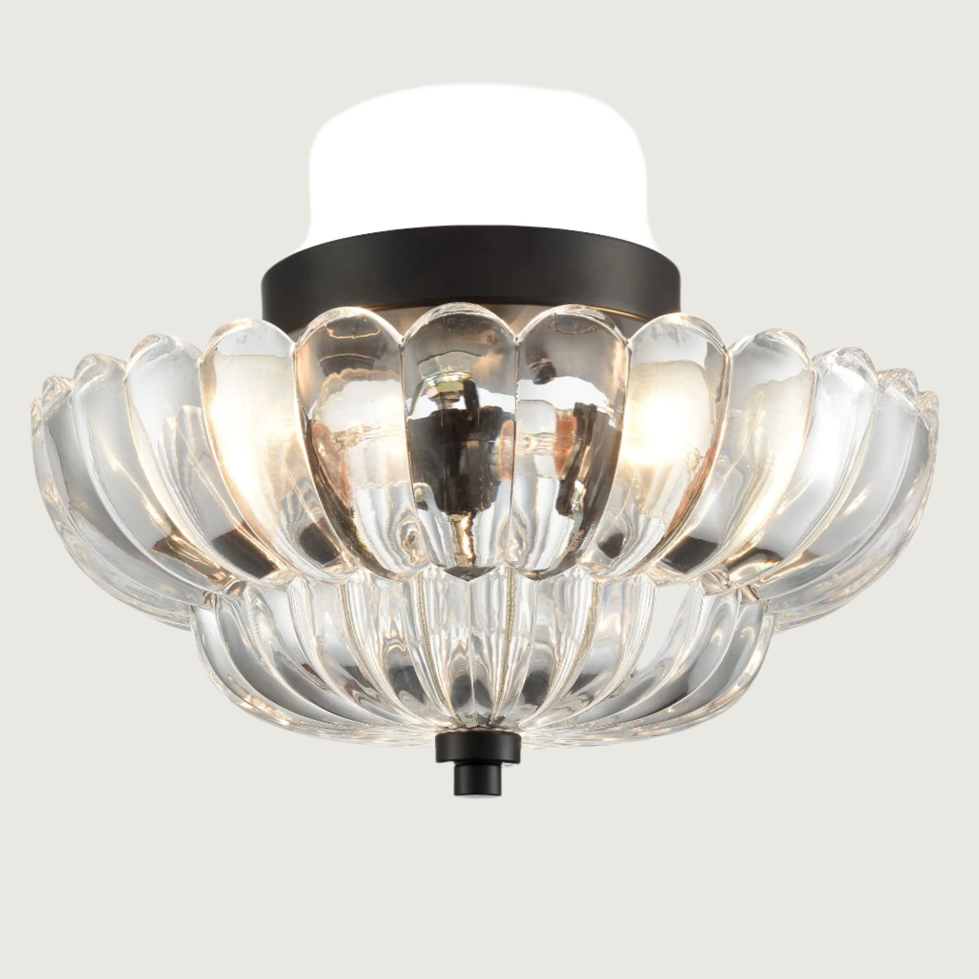Lámpara de Techo Semi-Flush de Vidrio Ámbar Vintage – Iluminación Elegante para Comedores y Salones 6