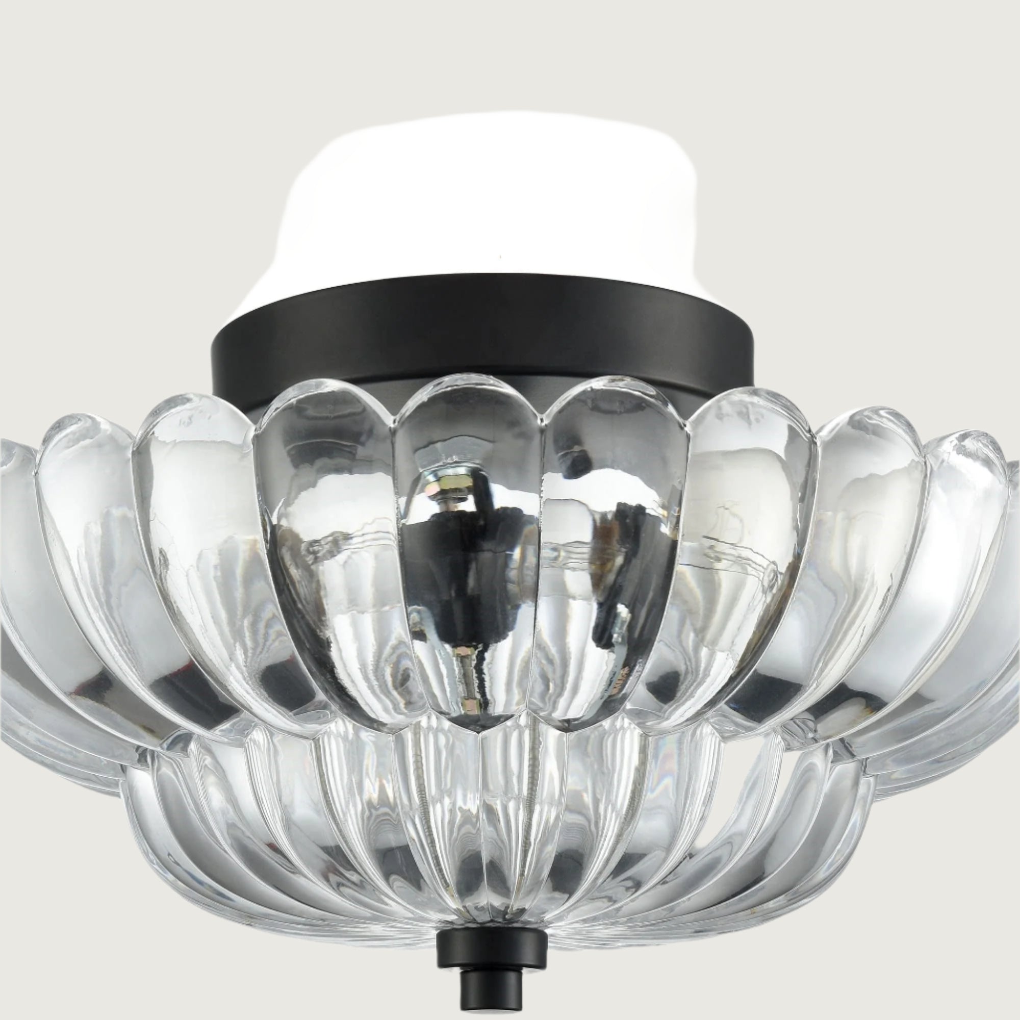 Lámpara de Techo Semi-Flush de Vidrio Ámbar Vintage – Iluminación Elegante para Comedores y Salones 8