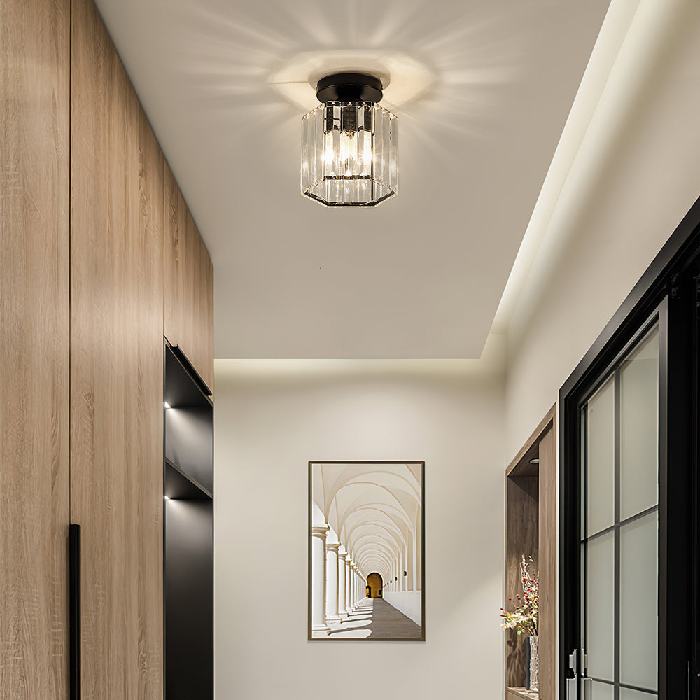 Lámpara de Techo Semisuspendida de Cristal Moderno para Pasillo – Diseño Contemporáneo 0