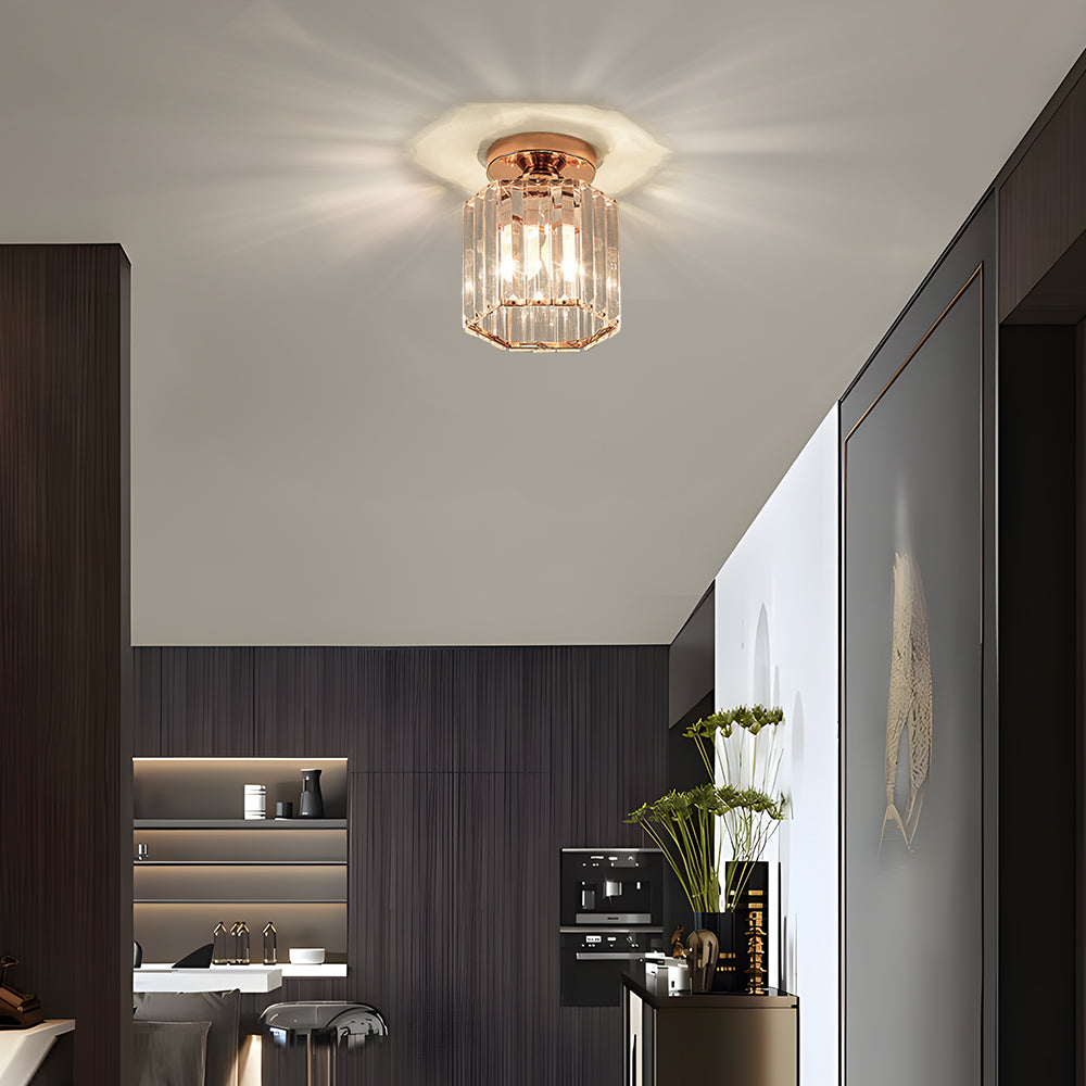 Lámpara de Techo Semisuspendida de Cristal Moderno para Pasillo – Diseño Contemporáneo 6