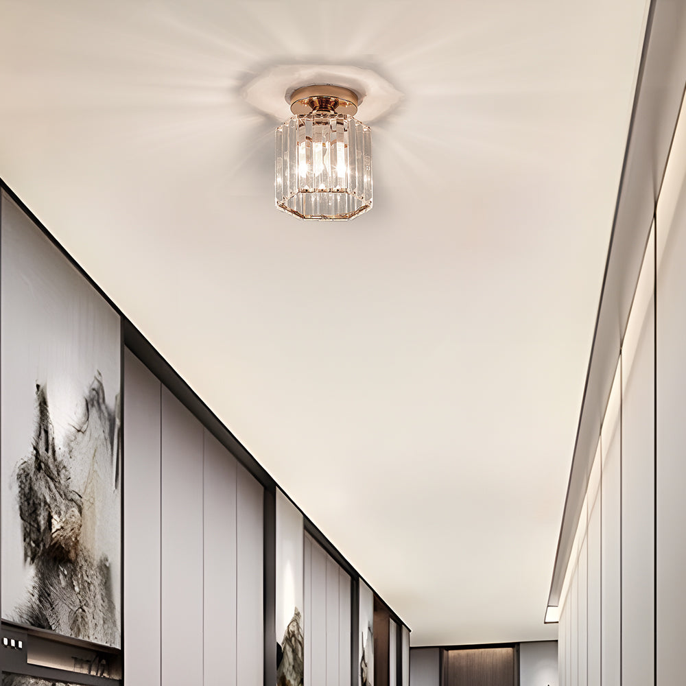 Lámpara de Techo Semisuspendida de Cristal Moderno para Pasillo – Diseño Contemporáneo 7