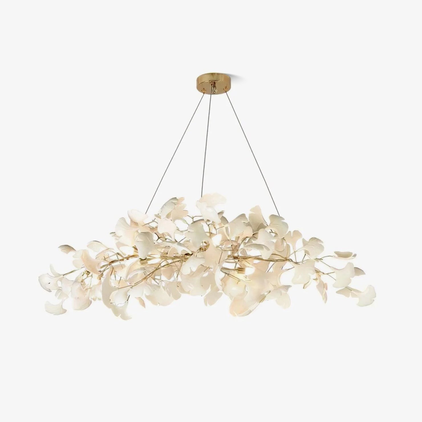 Lámpara de Techo de Cerámica Ginkgo con Pétalos Artesanales – Diseño Moderno y Elegante 0