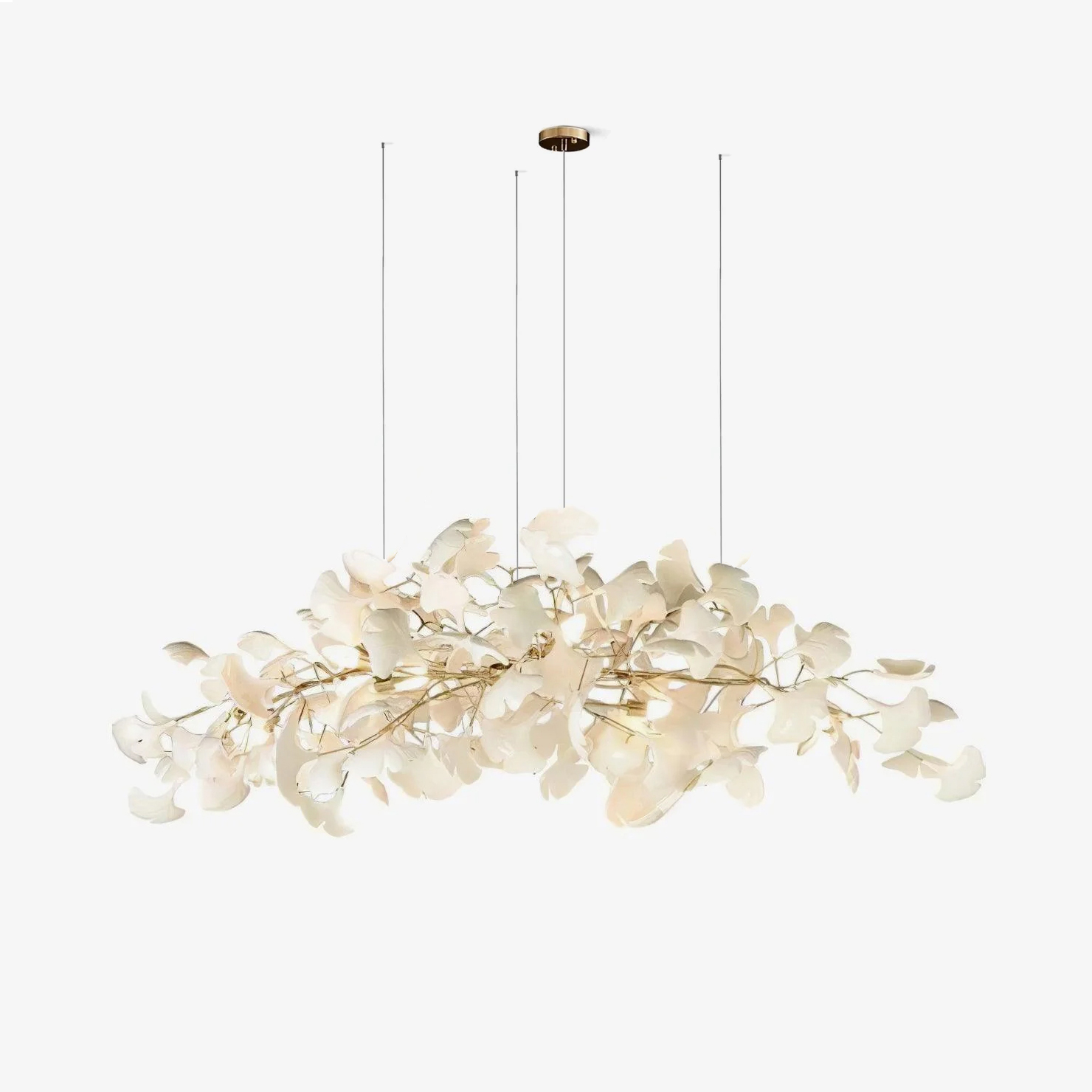 Lámpara de Techo de Cerámica Ginkgo con Pétalos Artesanales – Diseño Moderno y Elegante 10
