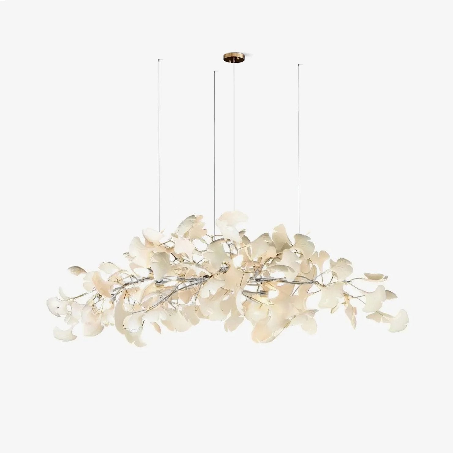 Lámpara de Techo de Cerámica Ginkgo con Pétalos Artesanales – Diseño Moderno y Elegante 11