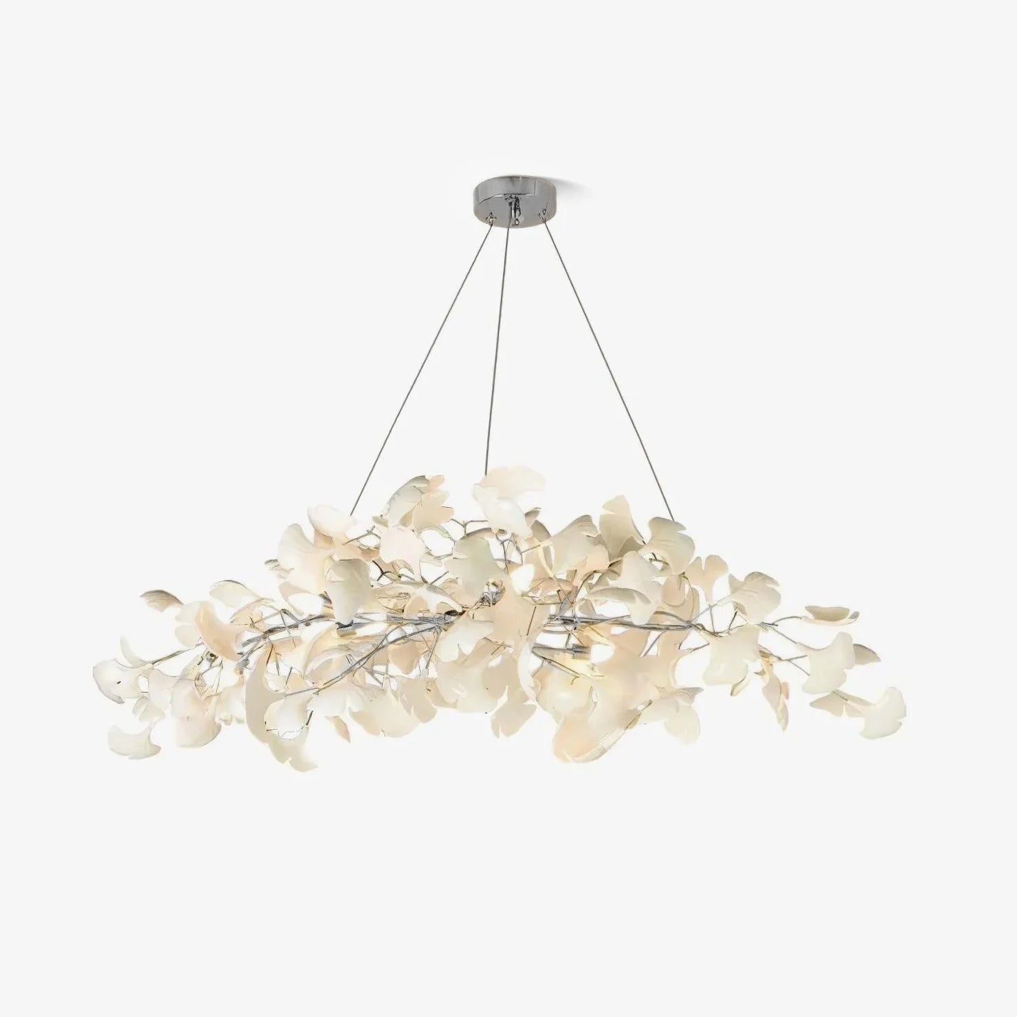 Lámpara de Techo de Cerámica Ginkgo con Pétalos Artesanales – Diseño Moderno y Elegante 9