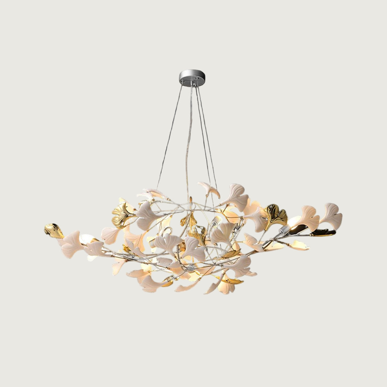 Lámpara de Techo de Cerámica Ginkgo con Pétalos Hechos a Mano – Diseño Personalizado y Variedad de Colores 9