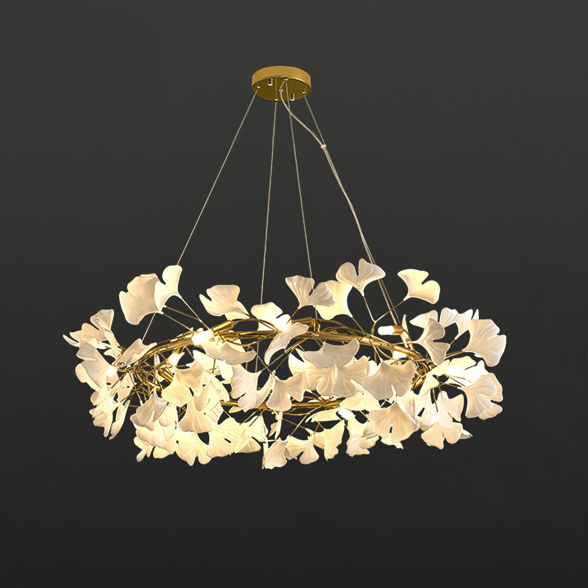Lámpara de Techo de Cerámica Ginkgo con Pétalos, Diseño Personalizado y Variedad de Colores 10