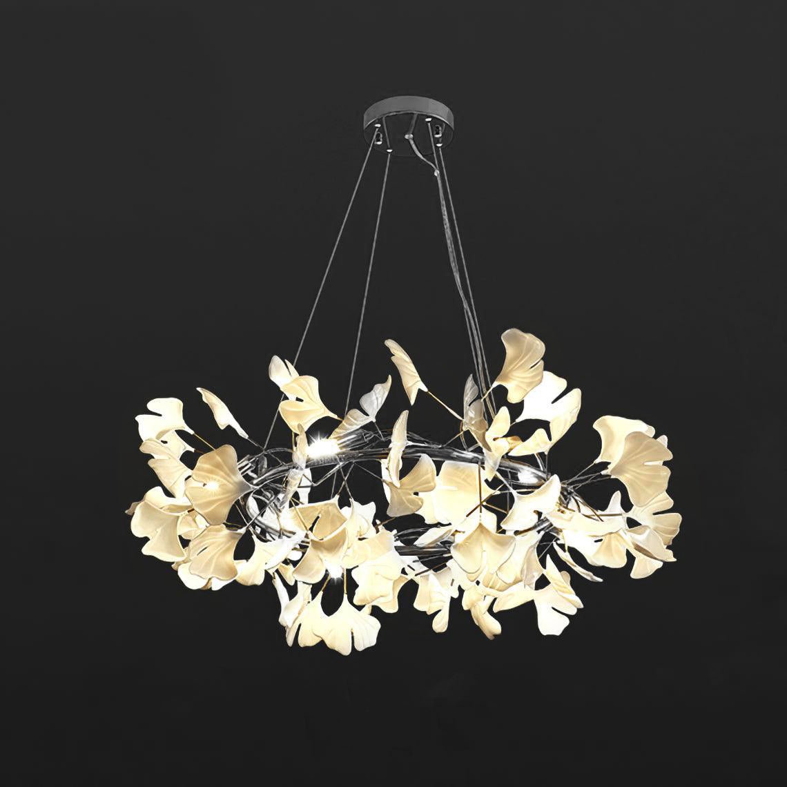 Lámpara de Techo de Cerámica Ginkgo con Pétalos, Diseño Personalizado y Variedad de Colores 13