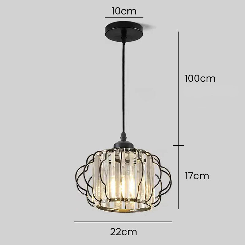Lámpara de Techo de Cristal Dorado para Pasillo – Iluminación Elegante y Sofisticada 6