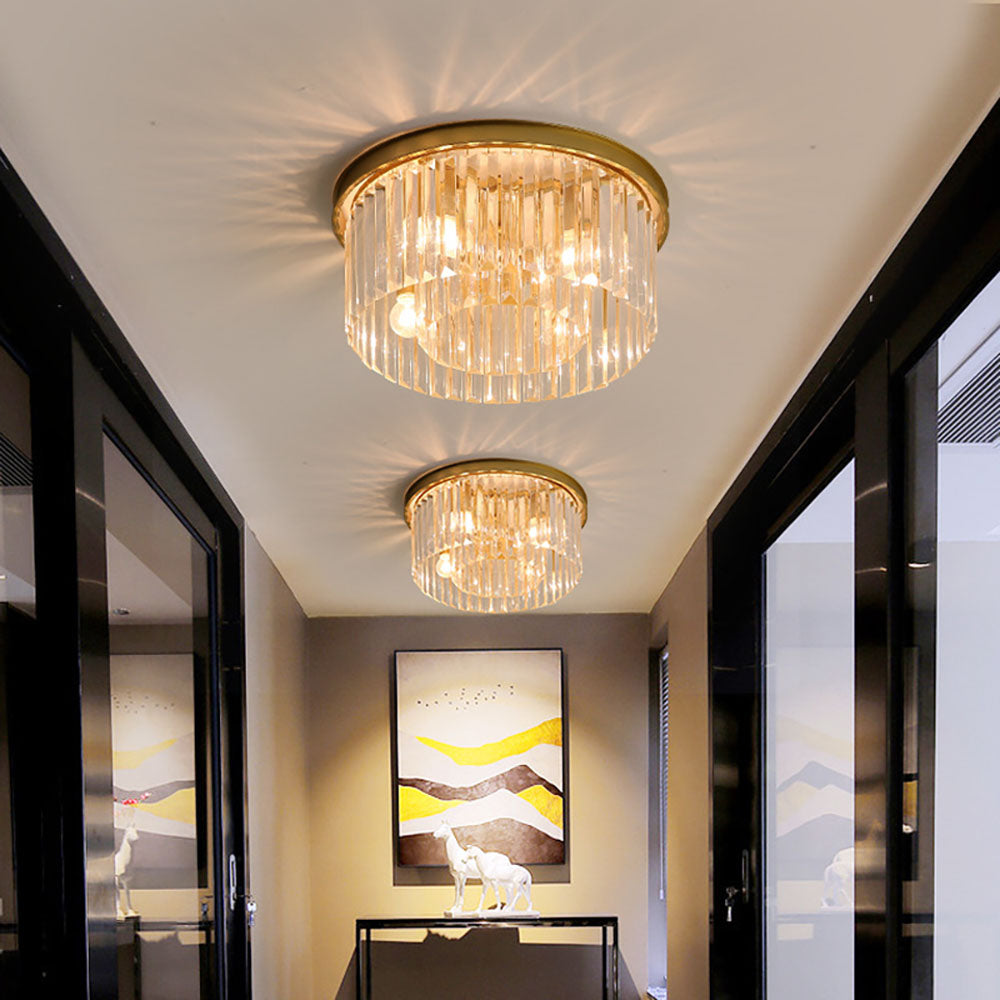 Lámpara de Techo de Cristal Transparente con 4 Luces – Diseño Elegante y Moderno 1