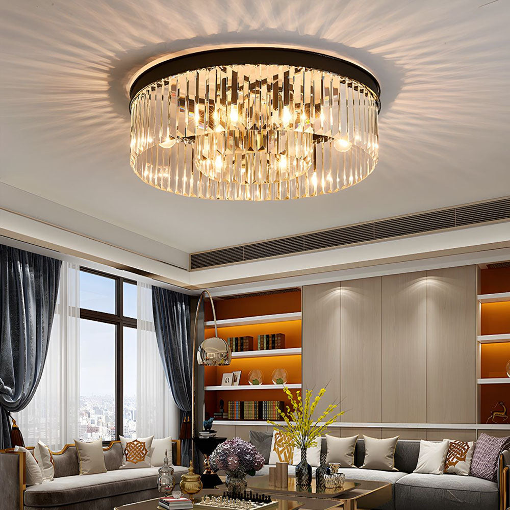 Lámpara de Techo de Cristal Transparente con 4 Luces – Diseño Elegante y Moderno 3