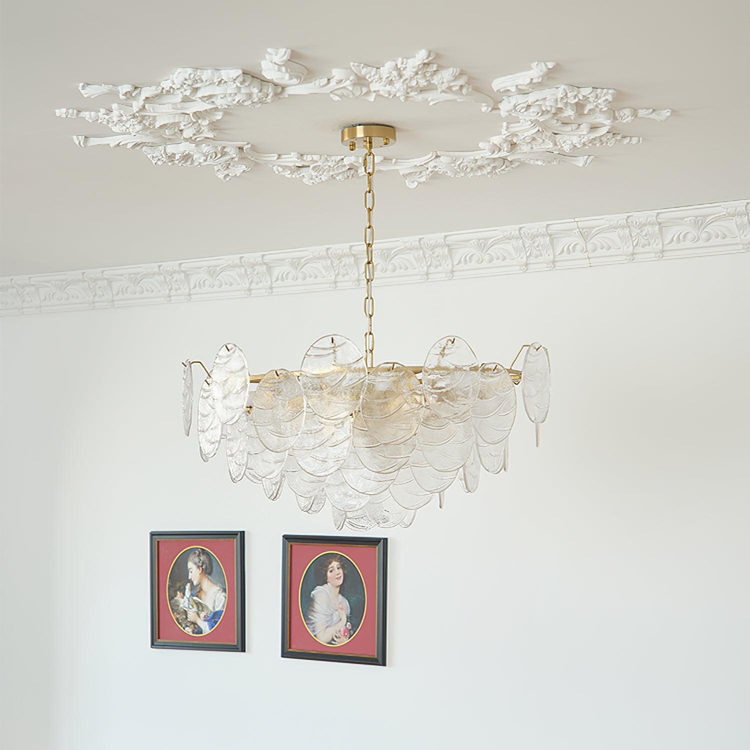 Lámpara de Techo de Cristal Victoriano con Cuerpo de Metal – Chandelier Elegante para Interior 10